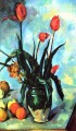 Tulipanes en un jarrón Paul Cezanne